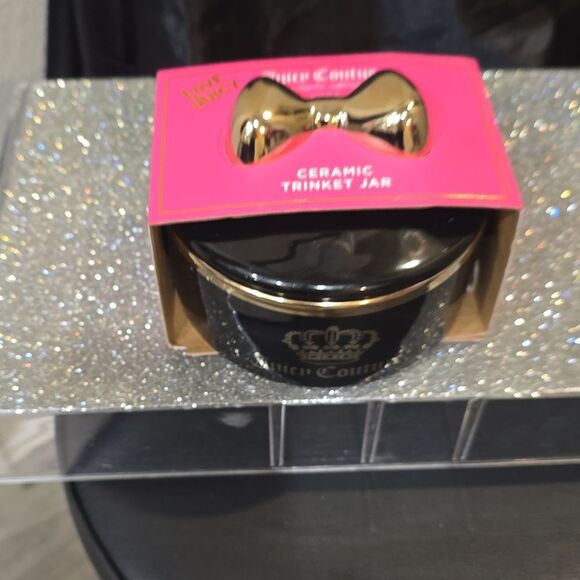 Juicy Couture Home Crown Signature Logo Ceramic Trinket Jar - Picture 4 of 6